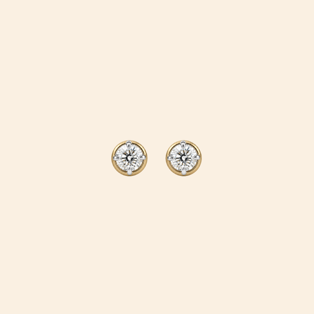 Duetto Solitaire Diamond Earrings