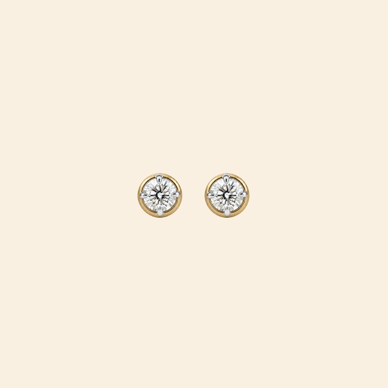 Duetto Solitaire Diamond Earrings