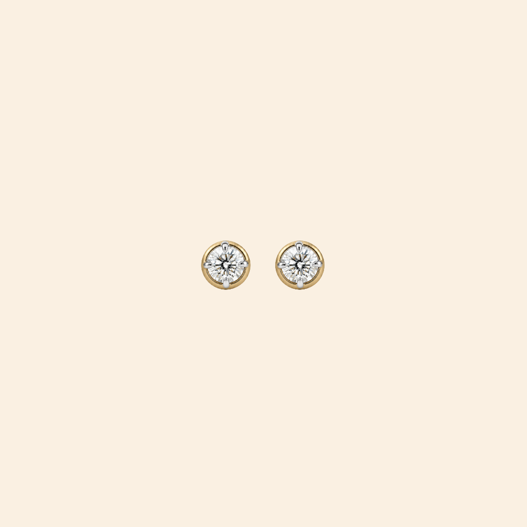 Duetto Solitaire Diamond Earrings