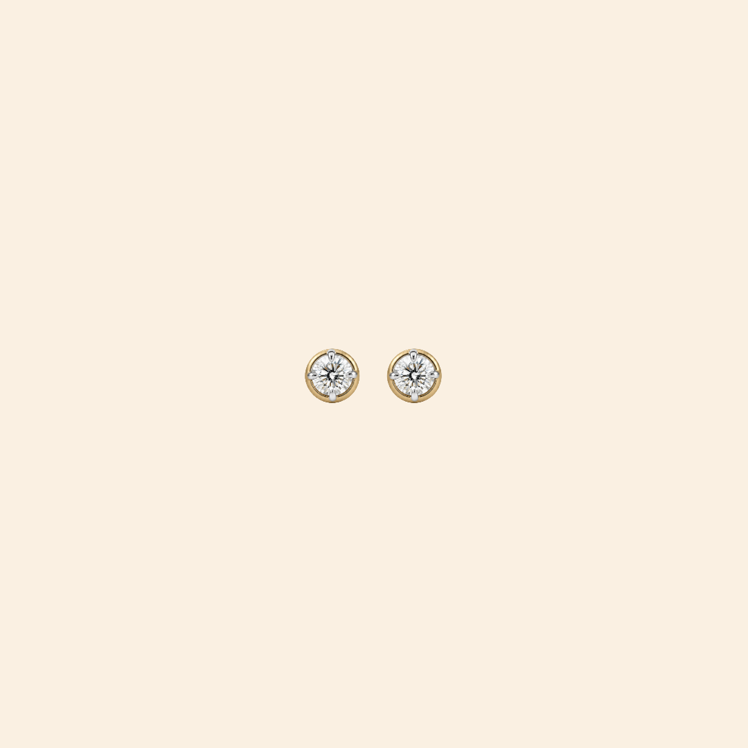 Duetto Solitaire Diamond Earrings
